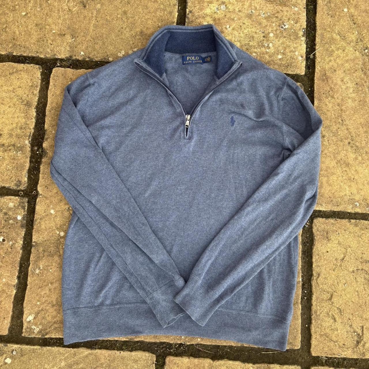 Polo Ralph Lauren Men's Grey and Navy Jumper