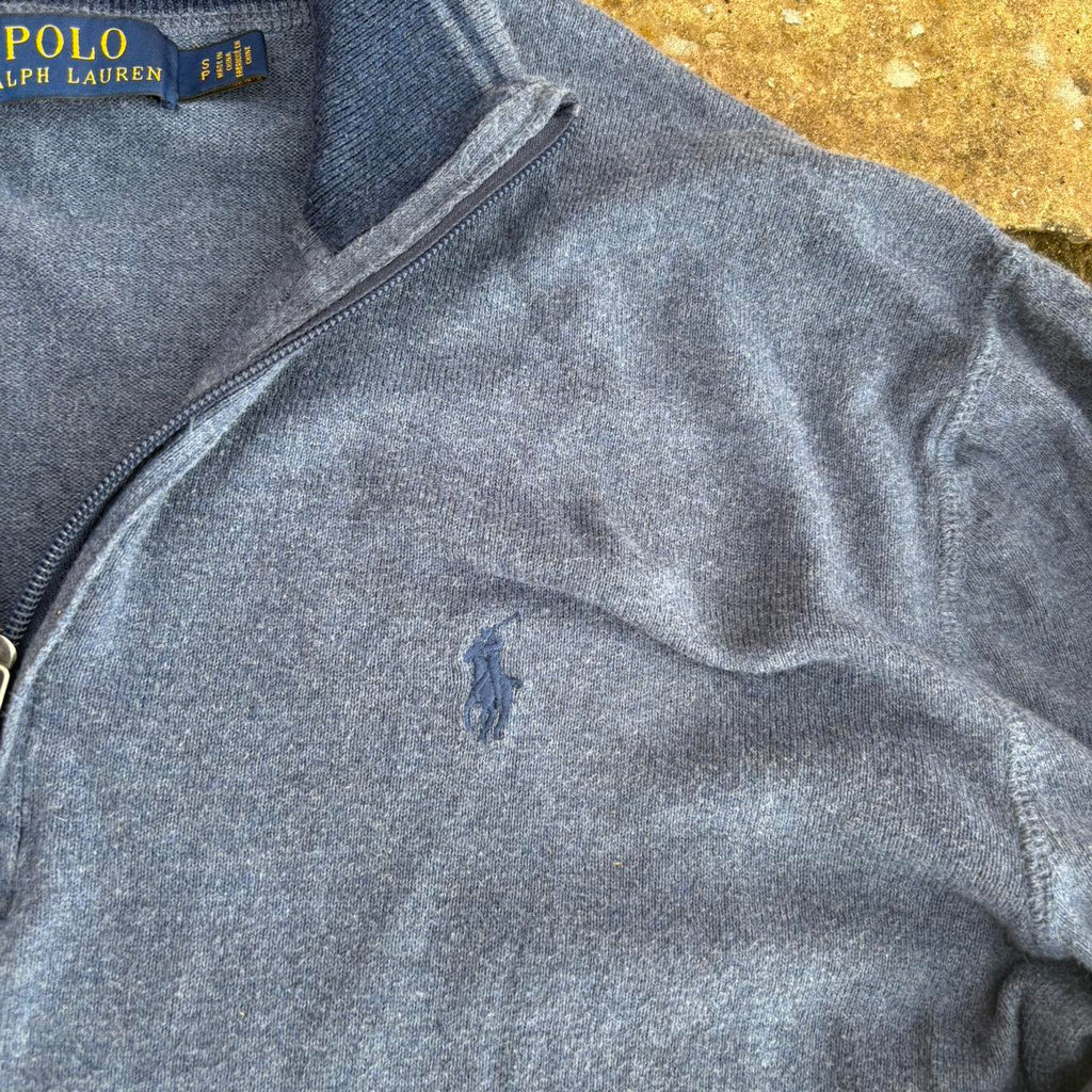 Polo Ralph Lauren Men's Grey and Navy Jumper